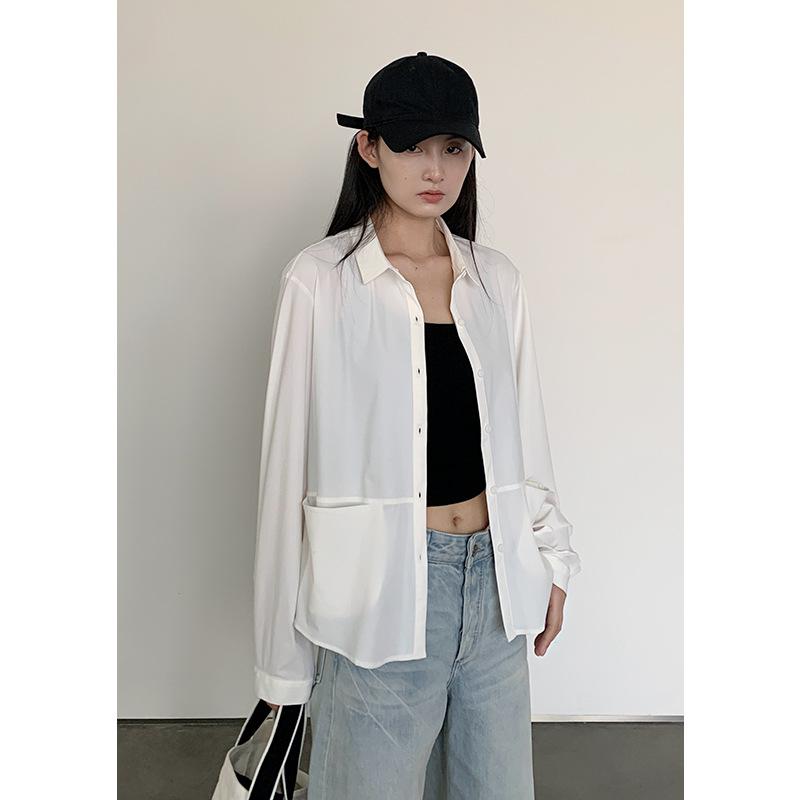Nan Tao sunscreen shirt women's loose UV protection summer thin ice silk sunscreen new anti-wrinkle shirt