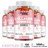 Pslalae 5000mcg Collagen Gummies - Biotin + Vitamin C - Hair, Skin, and Nail Health