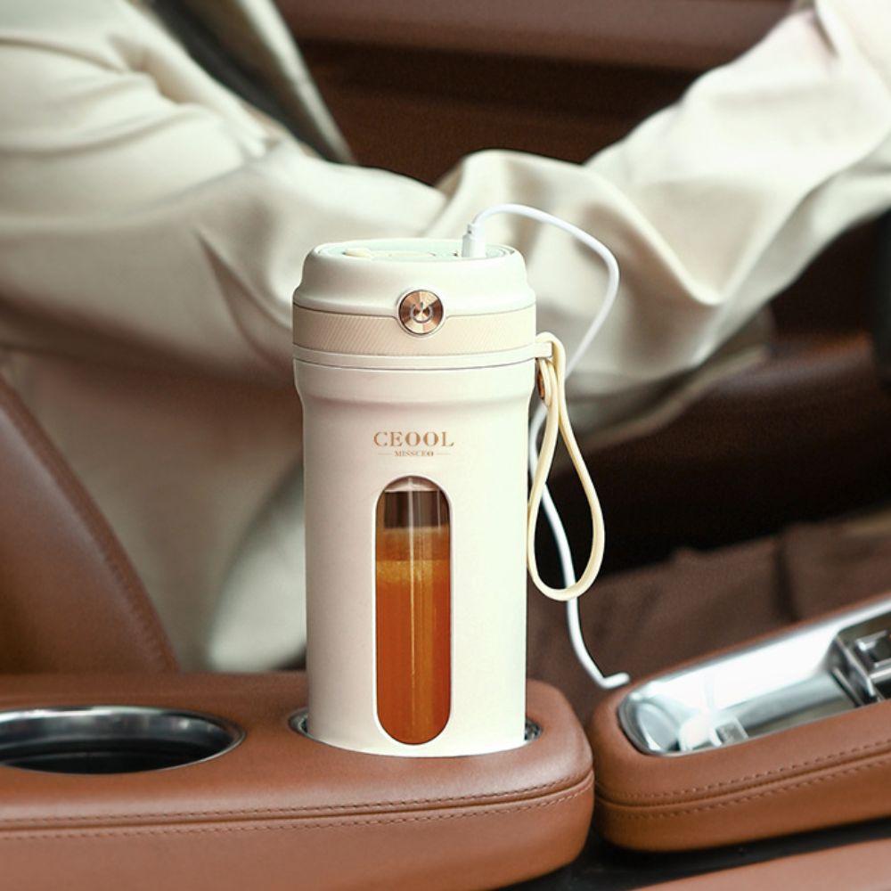 USB Rechargeable Electric Juicer Cup with Detachable Straw Ice Crusher Smoothie Maker Cup  Travel