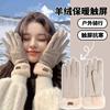 Cashmere Gloves Women's Autumn and Winter 2025 New Cycling Fleece Thickened Windproof, Warm and Cold-proof Gloves