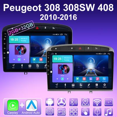 2 DIN Android Carplay Car Radio For Peugeot 308 308SW 408 2010-2016 Multimedia Player Head Unit Stereo GPS Navigation BT WIFI 2+32GB