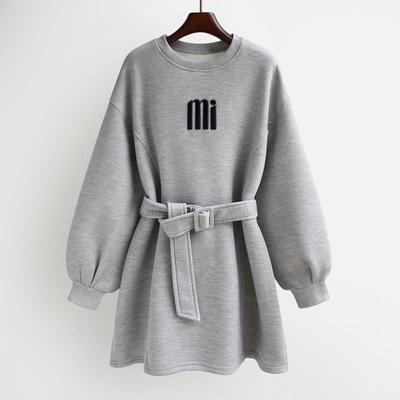 Lettered Embroidery Printing Loose Korean Pullovers Fashion Oversized Thickening Women Harajuku Crewneck Sweatshirt