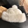 Thick Plush Plush Winter Hat Ear Covering Faux Fur Hats Gifts Basin Hats  Women