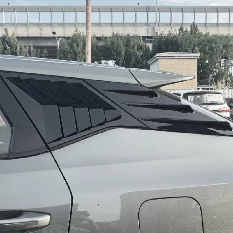 For Changan Oshan Z6 UNI-Z Rear Triangle Window Louver Trim Carbon Fiber Black Warrior Styling Rear Side Spoiler Trim