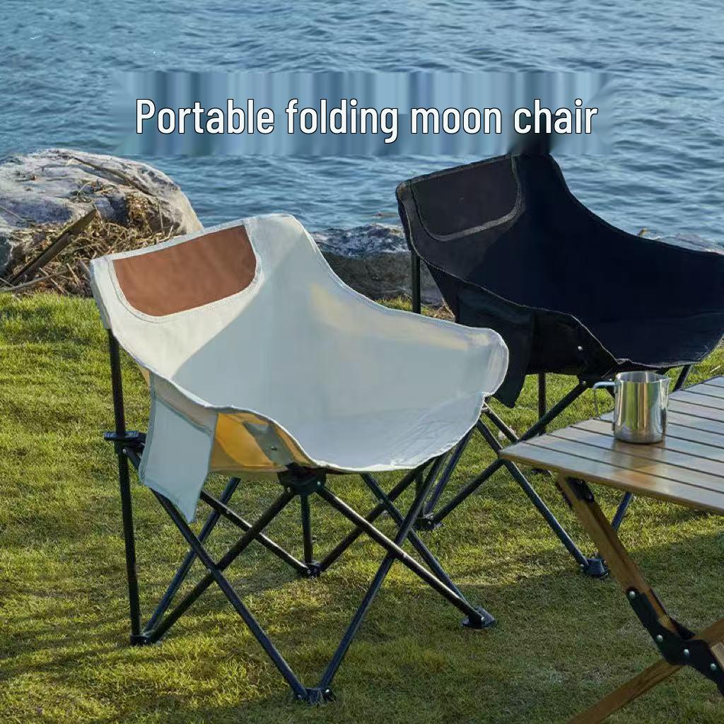 Portable Low Back Moon Chair for Camping and Outdoor Picnics