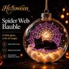 Festive Atmosphere Decoration Halloween Ball Ornament, Light Up Plastic Clear Hanging Spooky Home Decor for Living Room with Cat/Skeleton/Bat