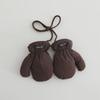 1 Pair Solid Color Kid Gloves Winter Warm Full Cover Glove Trendy Children's Gloves  For Boys Girls