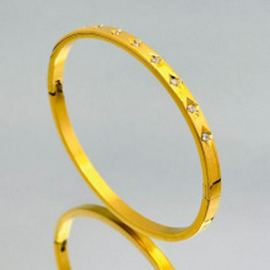 Women's High-End Starry Sky Silver Titanium Steel Bracelet - Versatile, Fade-Resistant, Full Diamond Stainless Steel Plain Band.