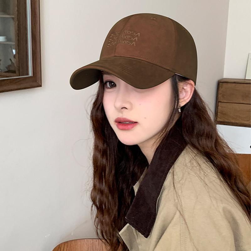 Damen Baseballkappe Retro Sonnenschutz Kappe Herren Große Kopf Kappe Sonnenhut