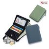 Women's Ultra-Thin RFID Leather Wallet with Zipper Coin Pocket and Card Holder