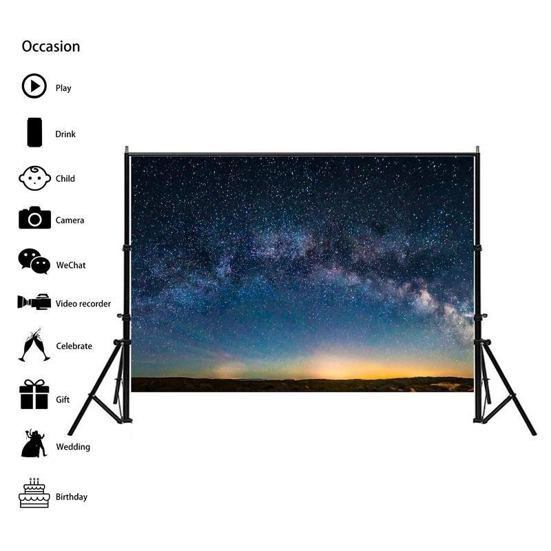 

Cosmic Galaxy Backdrop Starry Sky Milky Way Stars Universe Space Theme Photo Background Birthday Party Decor Banner 150*100cm（5*3ft）