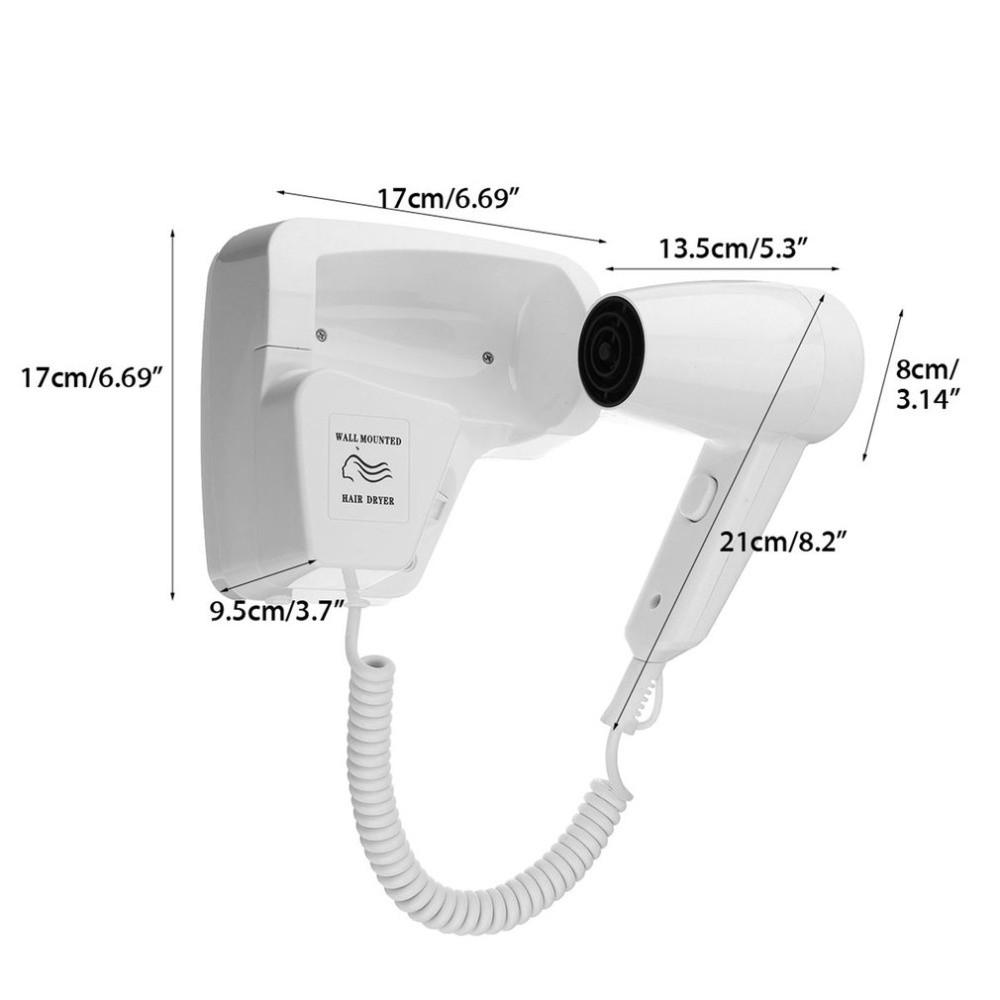 1300W Home Bathroom Strong Wind Hair Drying Machine High Power Negative Ion Electric Hair Dryer Hotel Wall Mount Hairdryer