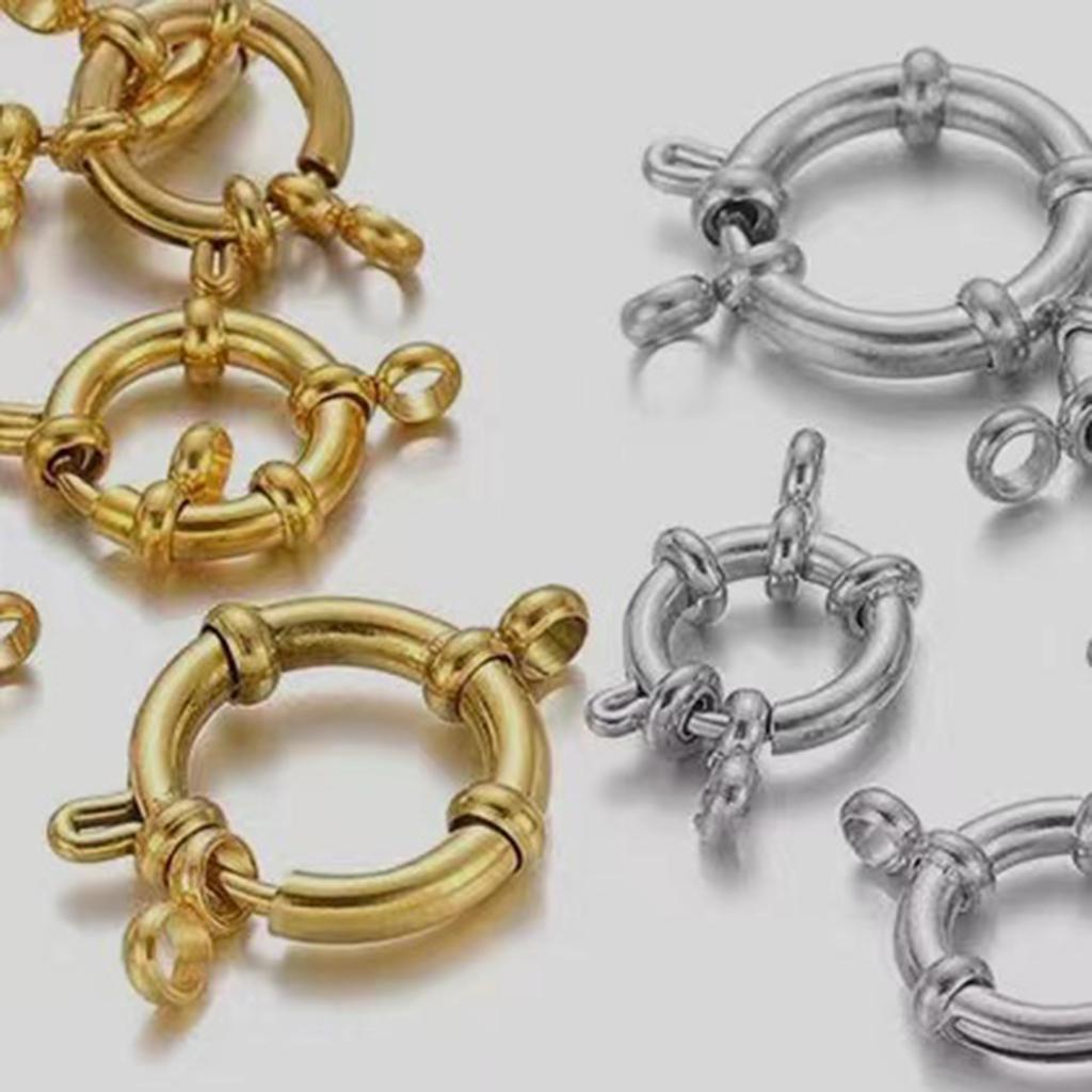 Pack of 10 Stainless Steel Necklace Clasp with Spring Hook Secure and Convenient Connector for Customizable Necklaces