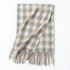 Vintage Maillard scarf women's high-end sense versatile, warm and thickened atmosphere, winter couple plaid scarf