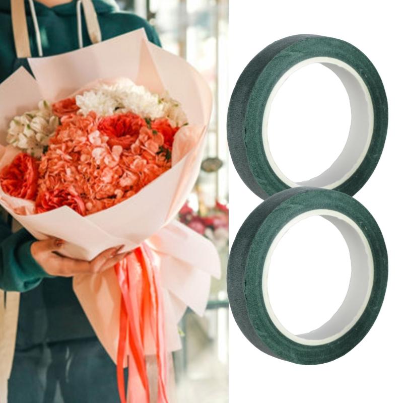 2pcs Light Green Floral Tape Home Decorative Tape Stem Wire 20m Perfect for DIY Crafts Flexible & Long Service  Adhesive