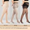 Ultradünne schwarze Strumpfhosen in Übergröße für den Sommer – rutschfeste und griffige Beinbekleidung für kurvige Frauen