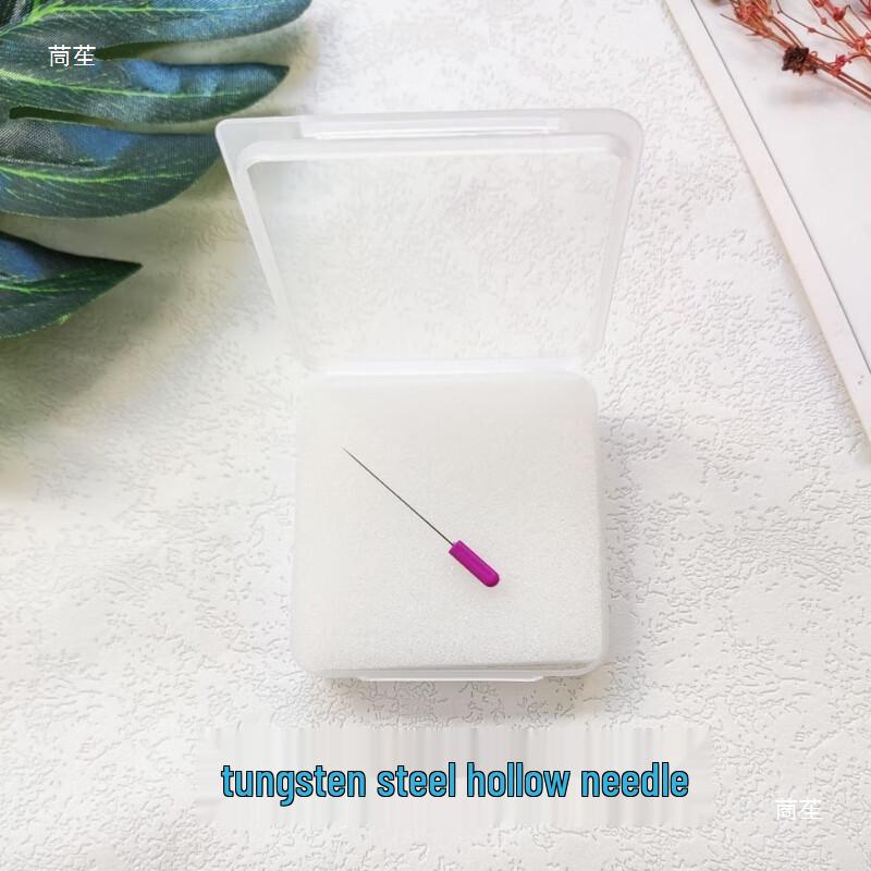 Tungsten Steel Fine Tip Needle: 25mm Length, 5mm Nozzle, 0 Diameter, Hardened. 1 tungsten steel needle (without handle)