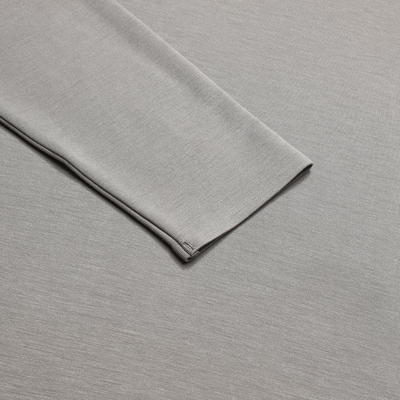 Fila Blue Business Casual Comfortable Breathable Knitted Long Sleeve Polo Shirt Men Tops Moon-Gray F11M542215FGY