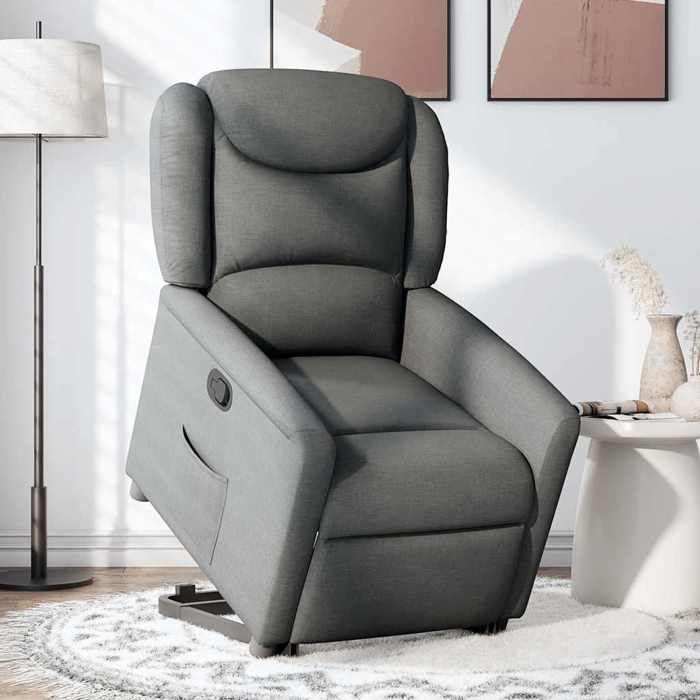 VidaXL Fauteuil inclinable Gris foncé Tissu 3303195
