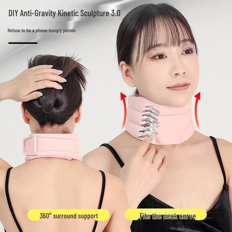 Adjustable Nylon Neck Brace: Corrects Forward Head Posture, Provides Support, and Is Washable