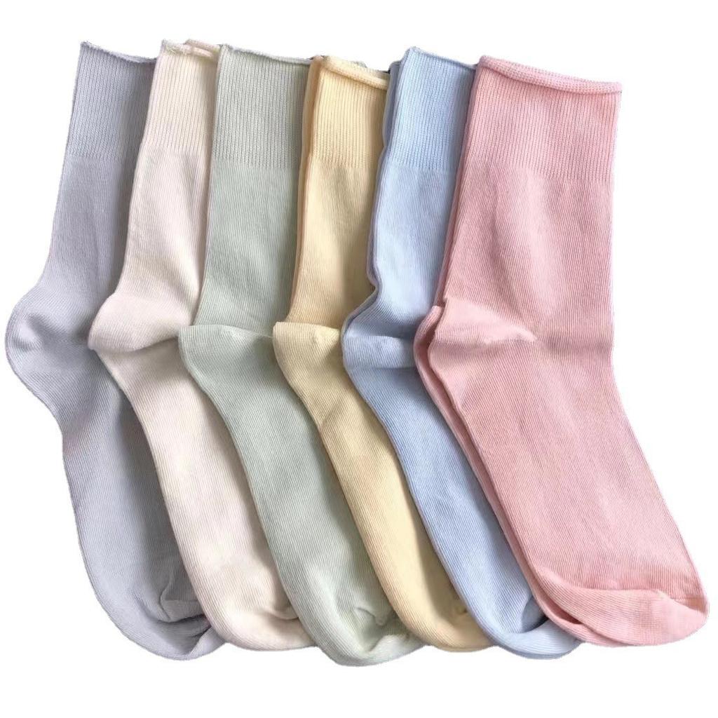 White Socks, Confinement Socks, Plush Cotton Socks, Medium Tube, Thin Tube Loose In Summer, Deodorant, Versatile And Comfortable In Summer