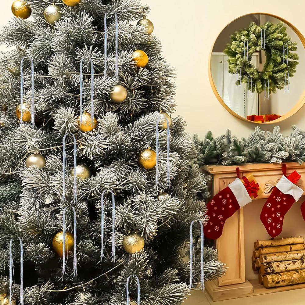 3000 Strands Icicles Iridescent Tinsel Foil Fringe Garland For Christmas Xmas Tree Decorations Party Supplies Holiday Home Decor