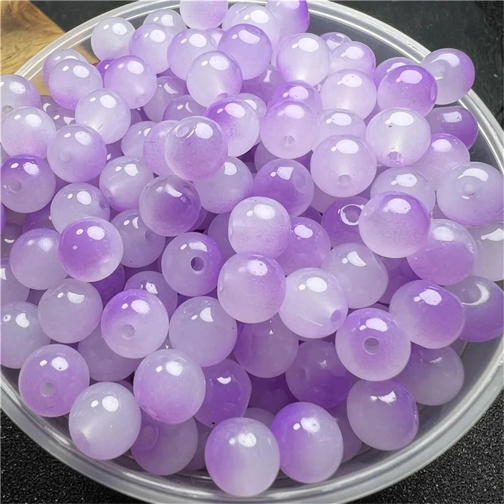 50 Pcs 8mm New Glass Beads Beautiful Multicolor Exquisite Beads Handmade Diy Necklace Jewelry Handmade Beads Accessories Girl