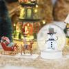 15Pcs DIY Snow Globe Kit Festive Home Decor Plastic Clear Globe Craft Supplies for Christmas Winter Theme Ornaments