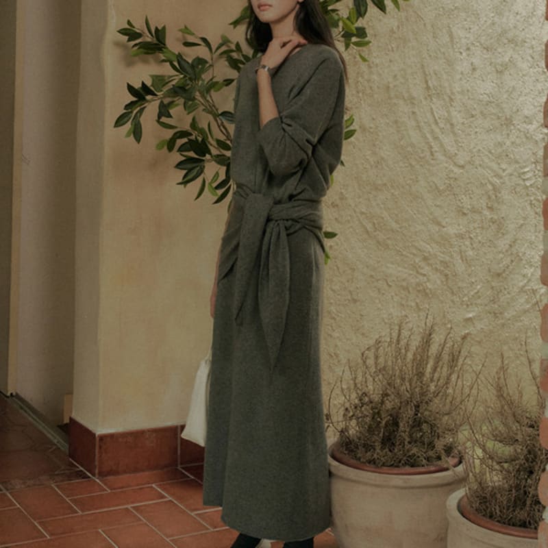 WISELY VELVET CASHMERE SHAWL MUFFLER_CHARCOAL