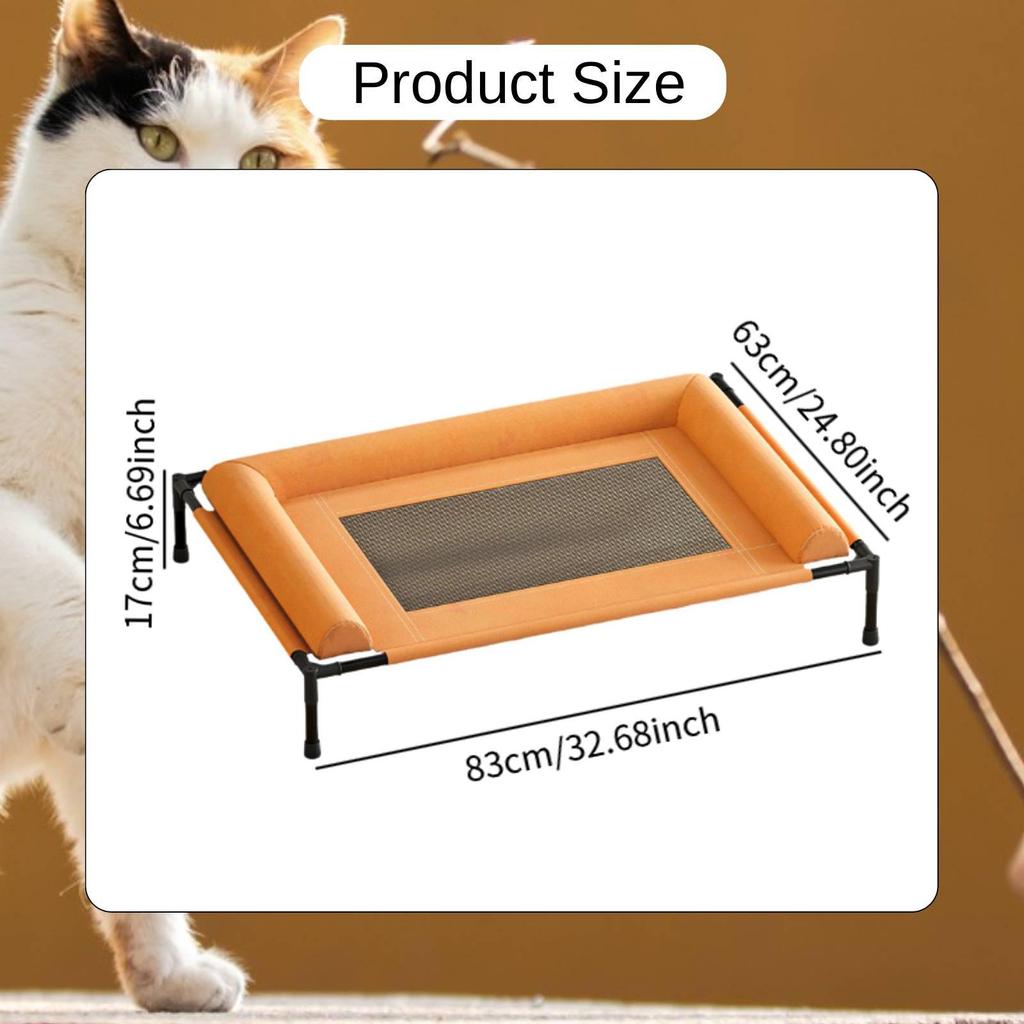 Bed Built with Strong Mesh Cloth Raised Adjustable Portable Cooling Pet Cot Washable Surface