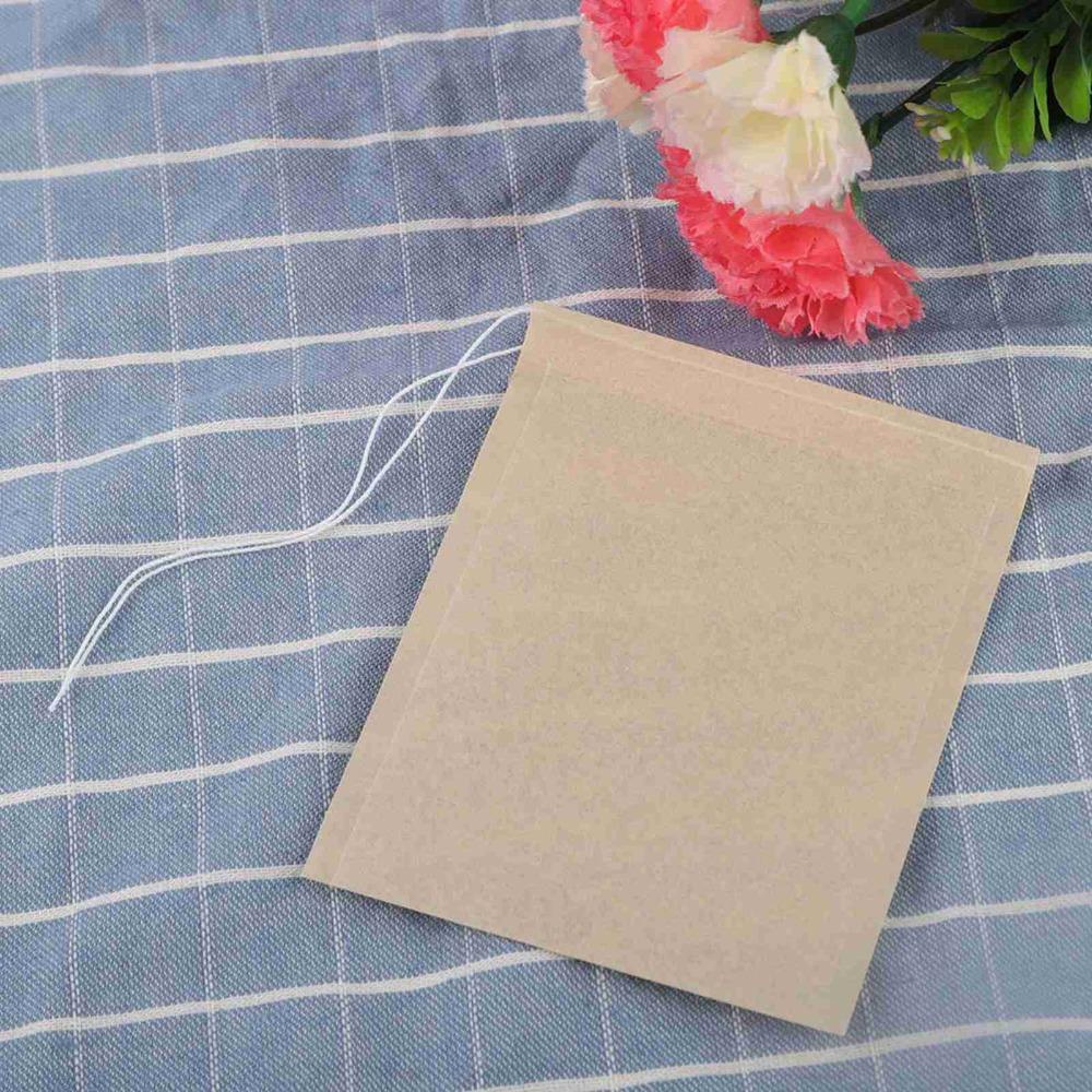 100PCS Set Wood Pulp Material Empty Tea Bags Drawstring Closure Loose Leaf Tea Bags  Tea Brewing