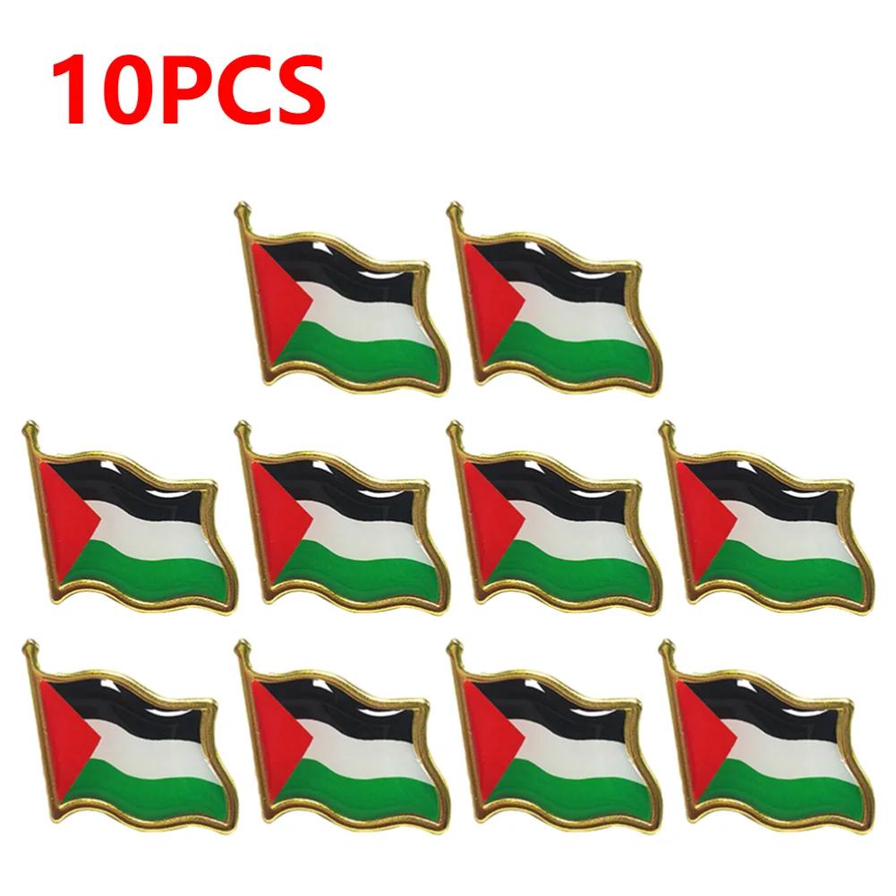 1-30PC Palestine National Flag Pin Country Flag Metal Lapel Pin Palestine Brooch Badges For Clothes Bag Hat Collar Accessories