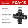 Pneumatic PU Quick Connect Three-Way Straight and Reducing Air Hose Adapter 4/6/8/10/12mm