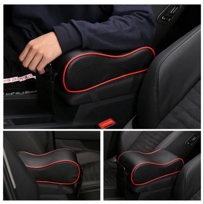 Memory Foam Car Armrest Cushion Pad with Phone Pocket PU Seat Armrest Pillow Mat Hand Rest Support Auto Accessories