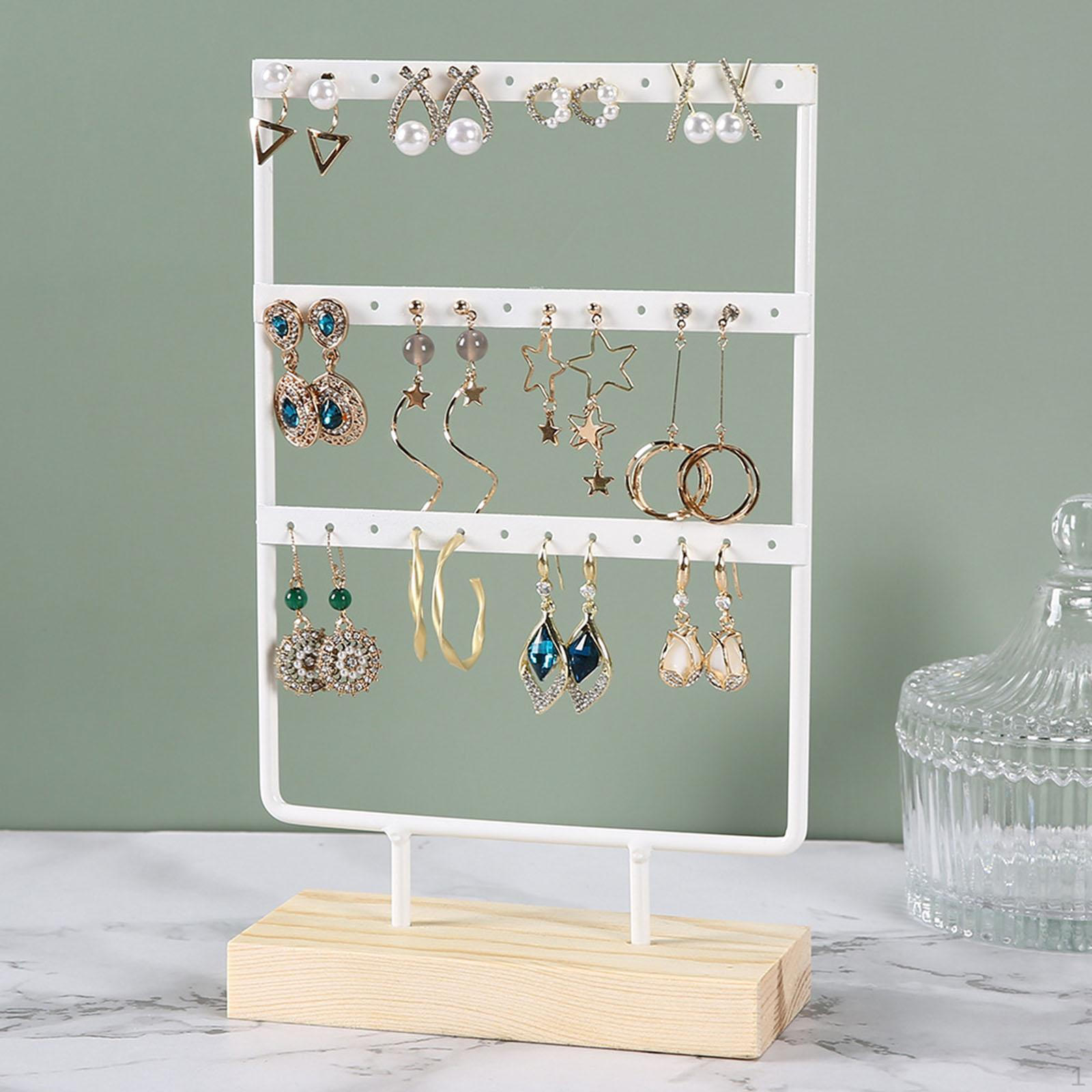 Earring Holder Organizer 3 Tier Durable for Bathroom