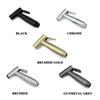 Black Stainless Steel Handheld Sprayer Bidet Shower Shattaff with Shower Hose and Bracket for Bathroom Toilet Hot Cold Water