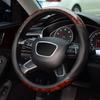 KAFEEK Wood Grain Steering Wheel Universal Microfiber KF10319 Cover, 15-inch, Leather, Non-Slip, Odorless, Brown,