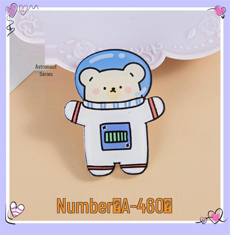 Korean Cute Cartoon Astronaut Acrylic Pin Badge