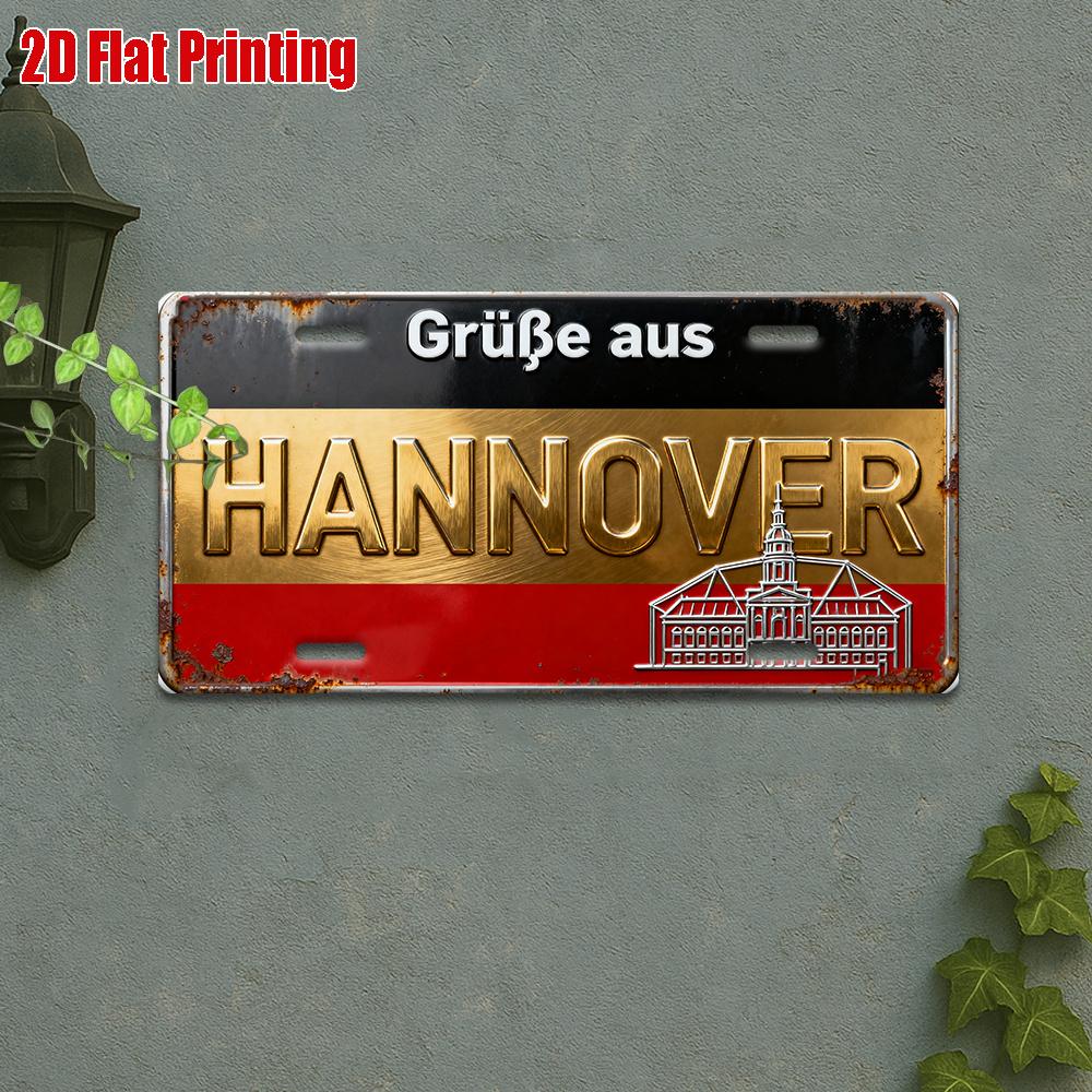 

D Flat Vintage Aluminum Metal Sign x Waterproof Wall Decor PreDrilled Distressed Red and Black Design Suitab 15x30cm(5.9x7.8inch)