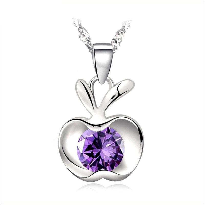 Petit Pendentif Pomme Collier - Mode Coréenne Cadeau de Noël Bijoux
