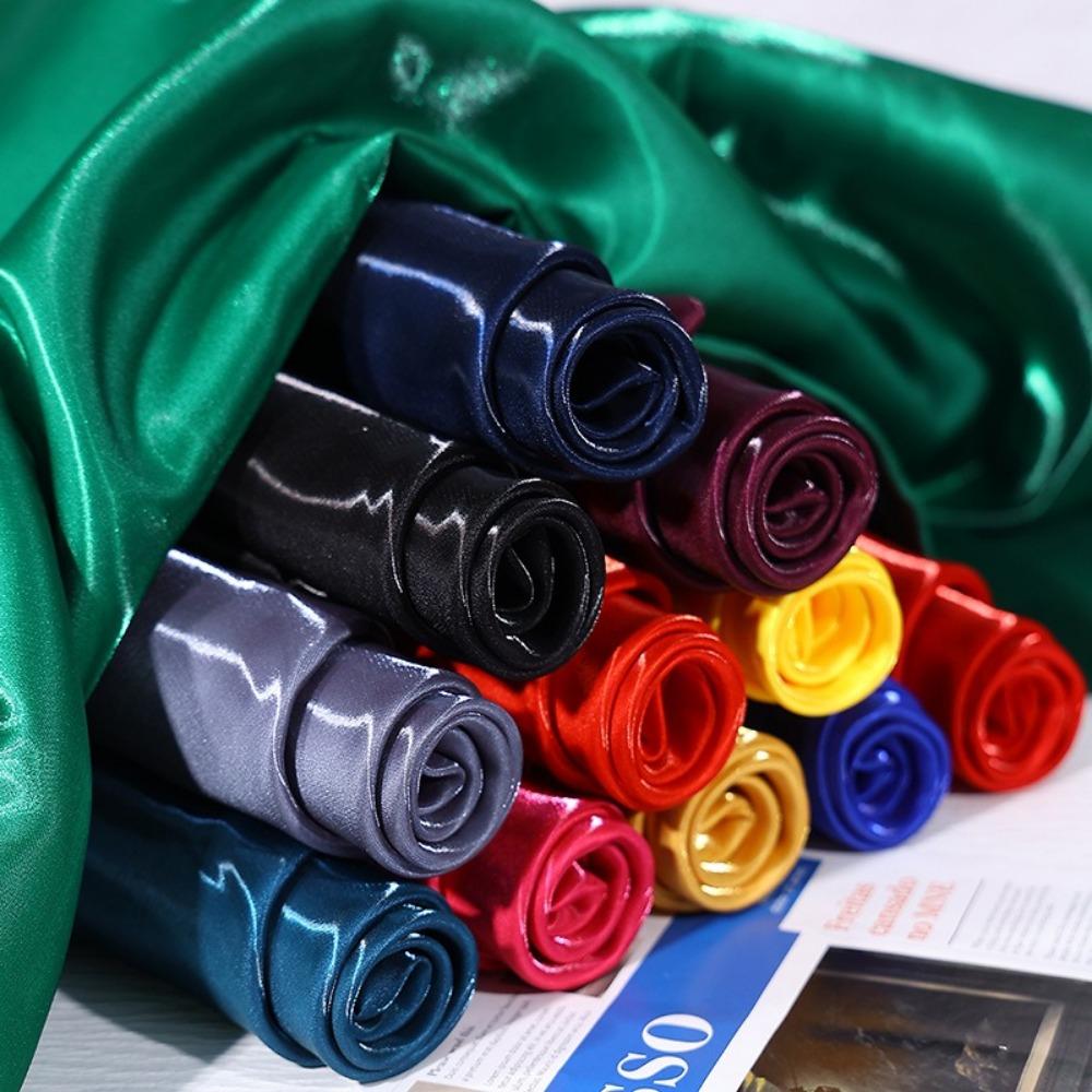 Polyester Liquid Water Satin Fabric Thickened Natural Reflective Crystal Silk Satin Flash Crisp Cloth Dress Windbreaker Coat