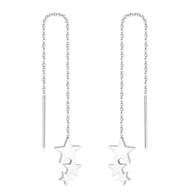 1 пара подвесок Danles, серьги-капли из нержавеющей стали, позолоченные 18 К, цепочки с кисточками, длинные серьги для женщин, аксессуары для вечеринки