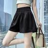 Women's High-Waist Ice Silk Acetate Shorts: Summer 2026 A-line Wide-Leg, Slimming, Loose Casual Pants