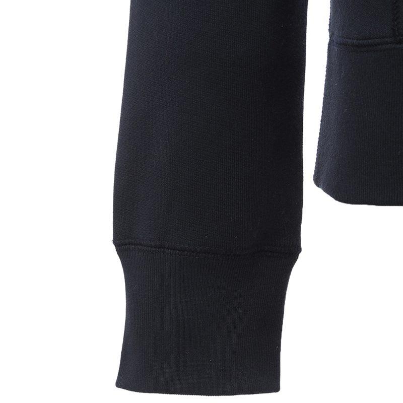 Burberry FW20 Solid Color Fleece Lined Casual Hooded Pullover Long Sleeved Sweatshirt Men's Dark Blue 80362851