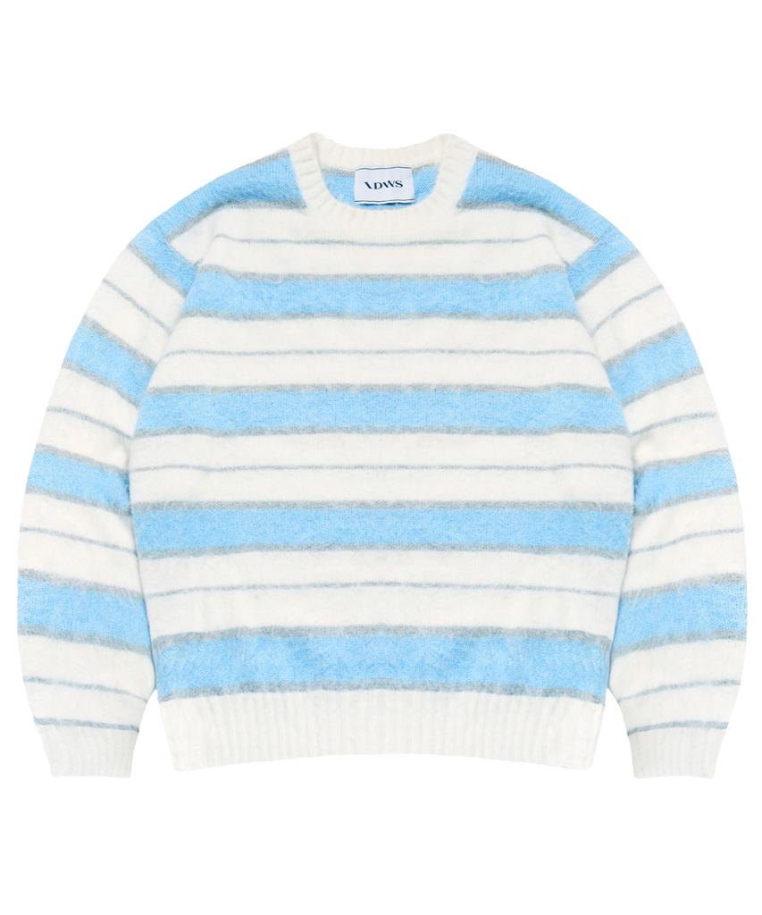 IDWS Vector Stripe Mohair Knit Ivory