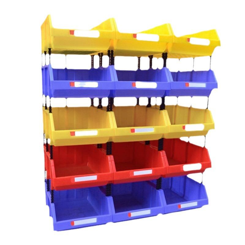 Reinforced Plastic Storage Box Without Lid - Multi-purpose Shelf and Component Organizer