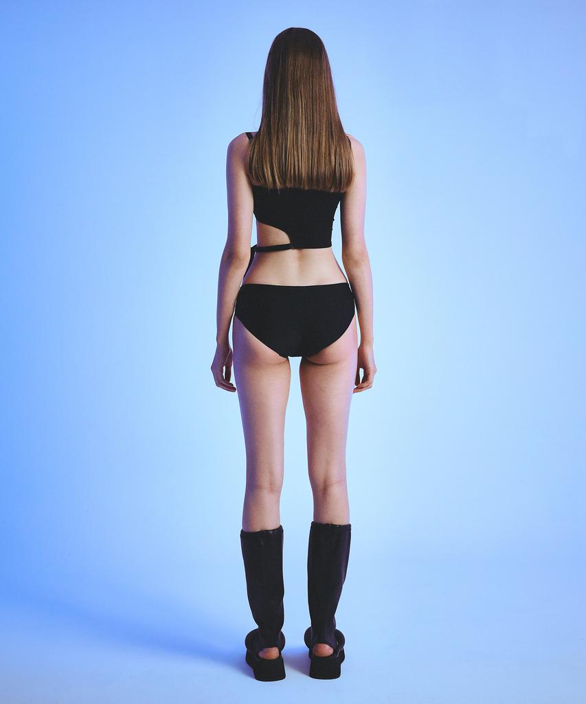 VINAJ Cutout Half-Top Bikini Bra (Black)