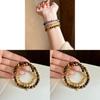Ethnic Style Geometric Crystal Beaded Bracelet For Women Handmade Jewelry Gift