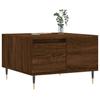 Coffee Table In Brown Oak Look 55 X 55 X 36.5 Cm Engineered Wood