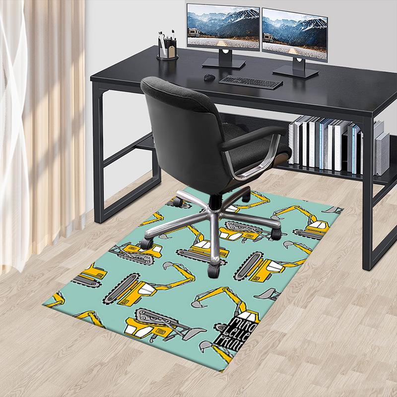 1PC Construction Vehicles Non-Slip Floor Carpet, Office, Family, Bedroom, Studio - Large Area Rug, Vibrant Colors, Longlasting Material-X407